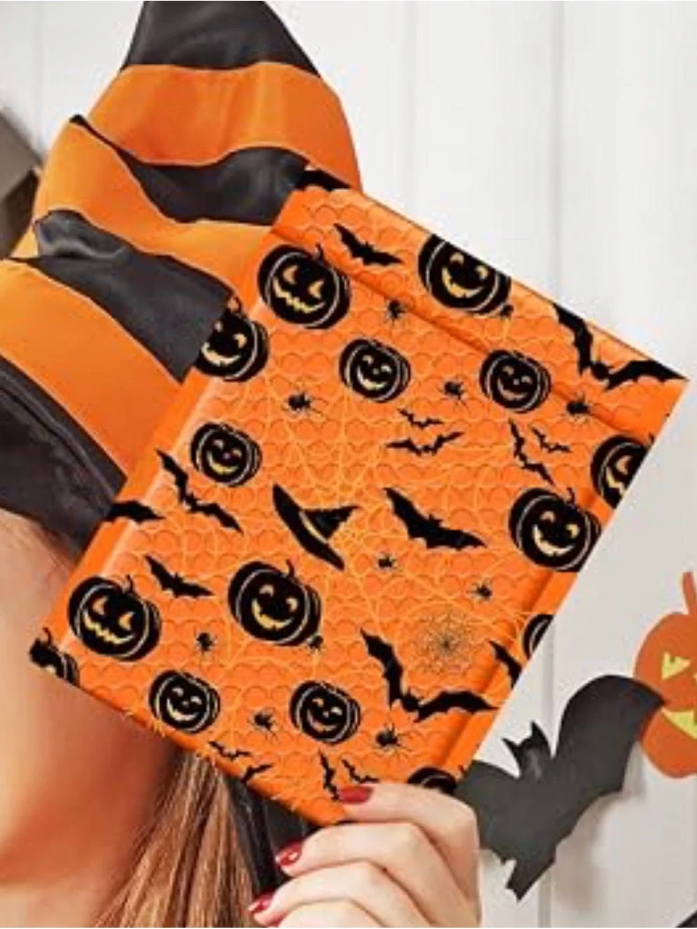 (10) Halloween Bubble Mailers (6”x10”) Witch Hat